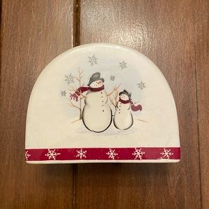 Royal Seasons Stoneware Snowman Holiday Napkin Holder